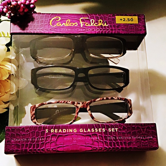 Carlos Falchi Premium Reader Set. +2.50 - Picture 1 of 4